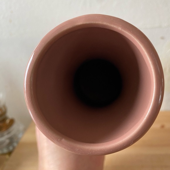 Handmade Clay Vase with Cascading Flowers - Picture 4 of 4